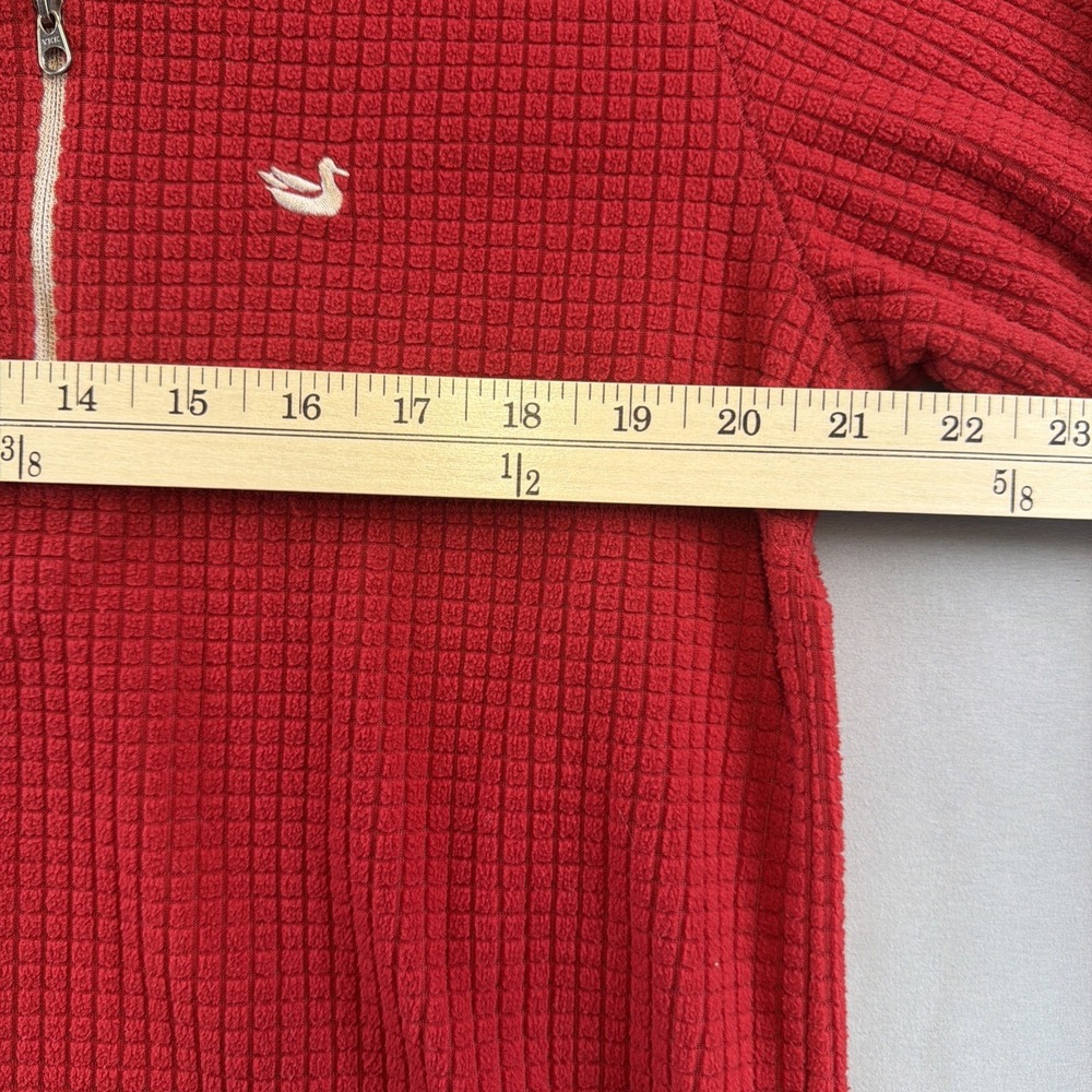 Southern Marsh FieldTec 1/4 Zip Pullover Mens M Red Waffle Knit Performance - Picture 7 of 8